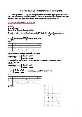 Toán học - Thử tìm hiểu một hàm có dấu gía trị tuyệt đối